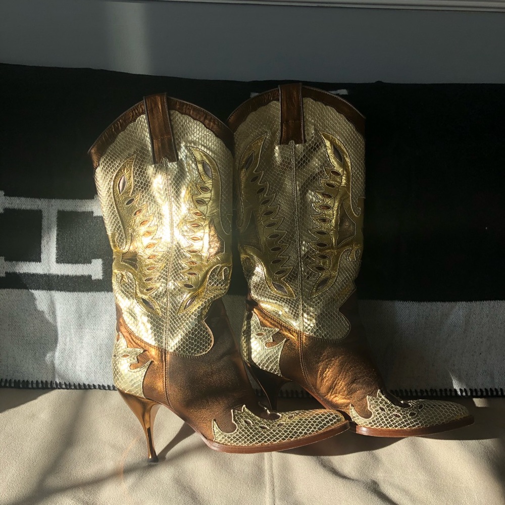 D&G Metallic Boot